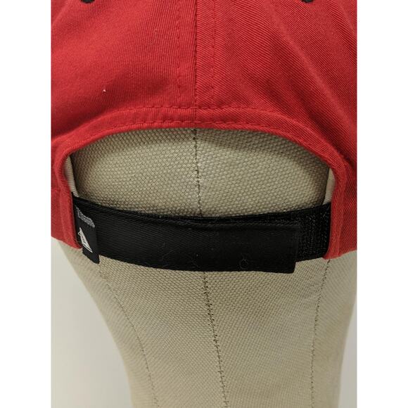 Pacific Headwear 302C Pro Model Strapback Hat Embroidered P Logo Red & Black - Picture 6 of 11